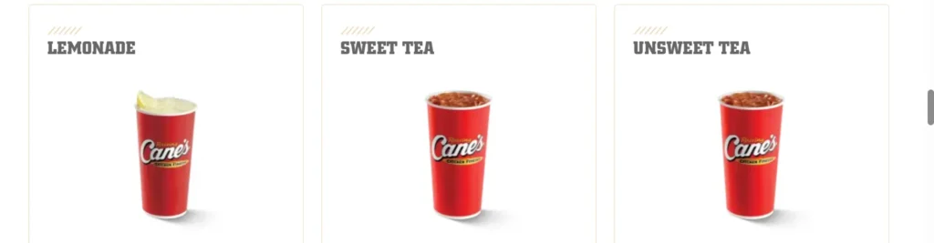 Raising Cane's Drinks